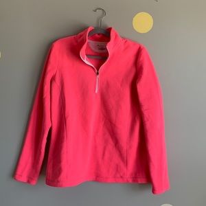 Neon Pink Tek Gear Fleece Quarter Zip - Size XL